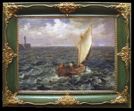 framed  Jean Francois Millet Fishing Boat, Ta119-4